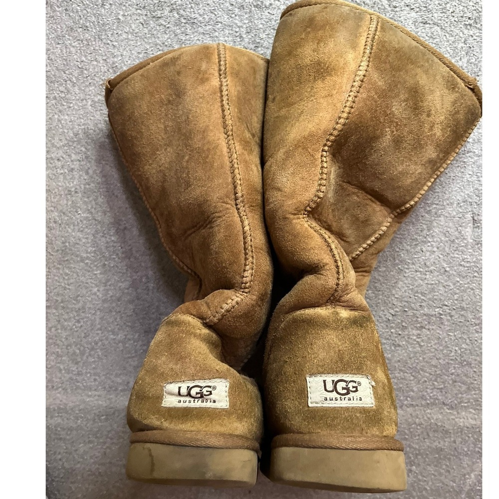 UGG Australia Classic Tall Chestnut Suede Sheepskin Boots Brown